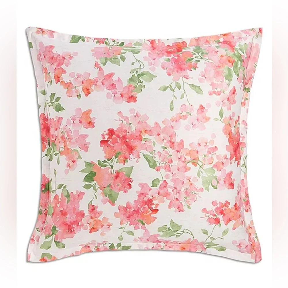 2 Sky Blushing Hydrangea Euro Shams New w/Tag $145